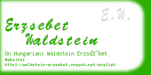 erzsebet waldstein business card